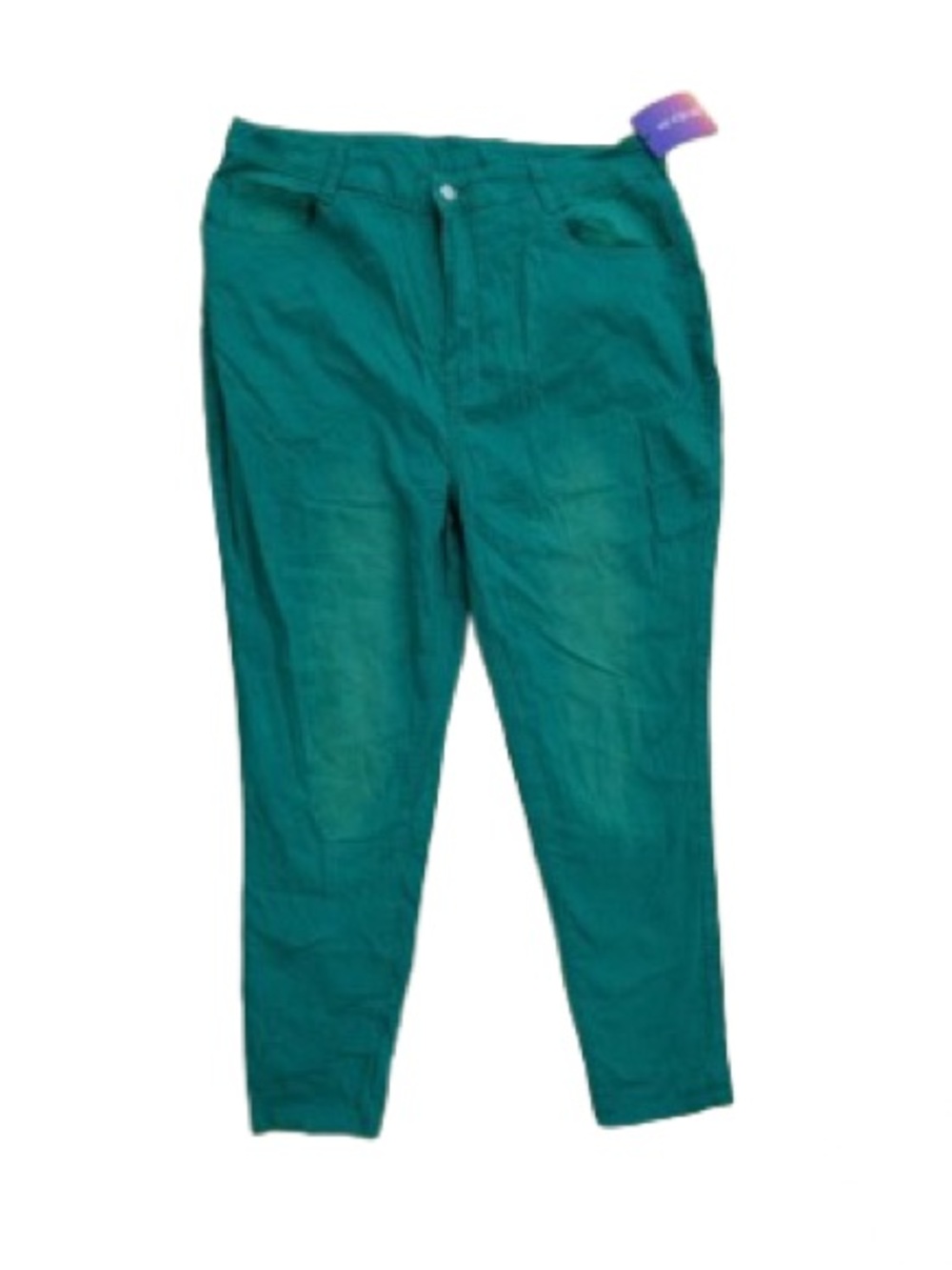 SHEIN Kelly Green Straight‑Leg Pants – High‑Rise Stretch | Plus 3X